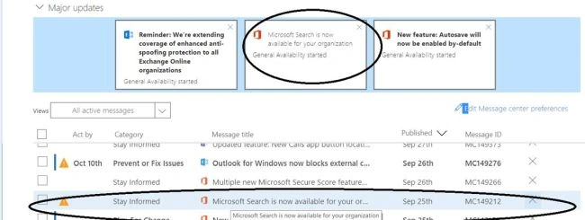 Office 365 - Microsoft Search feature is now available