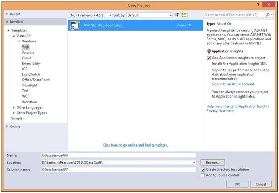 Web Application template