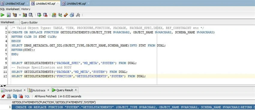 DBMS_METADATA