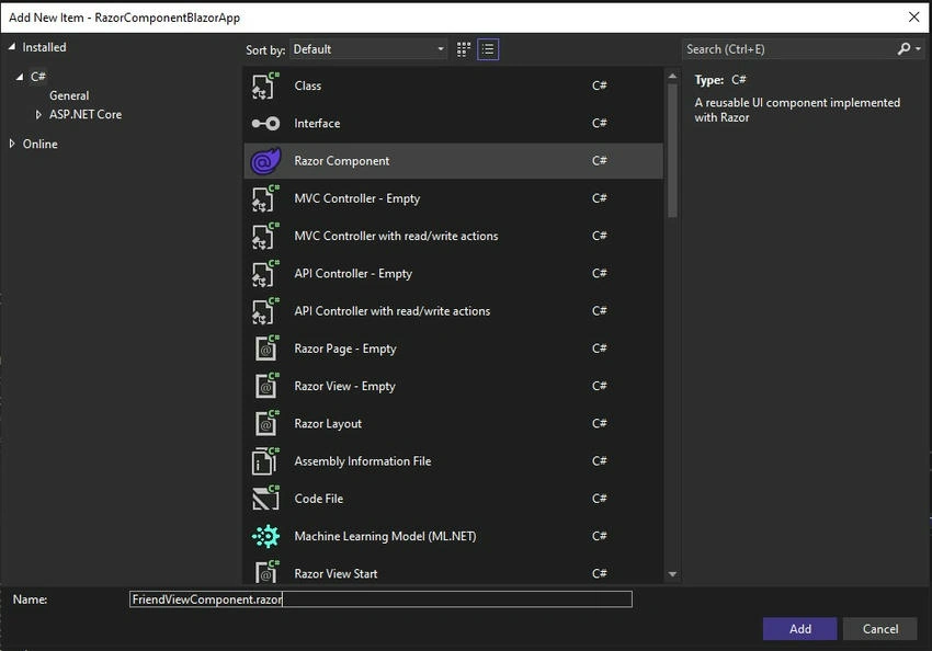 FriendView Component