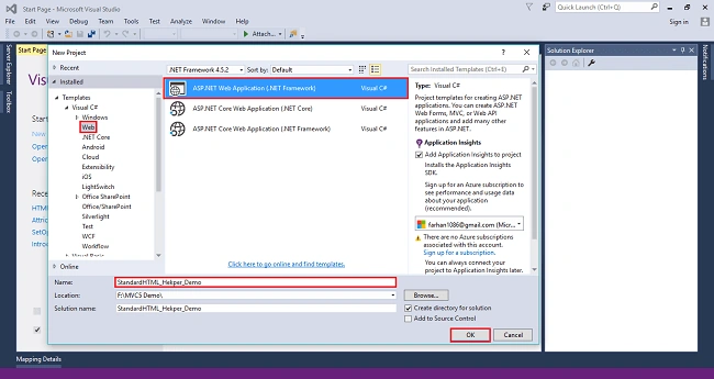 Standard HTML Helpers in MVC