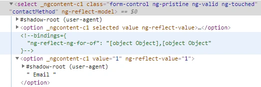 dropdown list