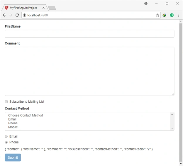 Working With Radio Buttons