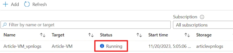 Packet Capture in Azure