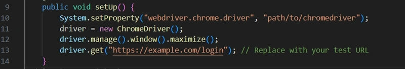 Set up the browser