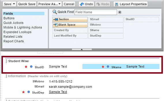 PageLayout In SalesForce