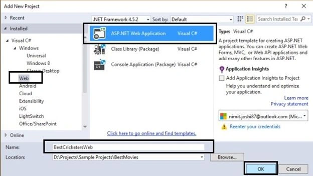 Adding Web Application