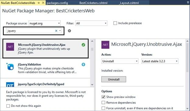JQuery Unobtrusive Ajax