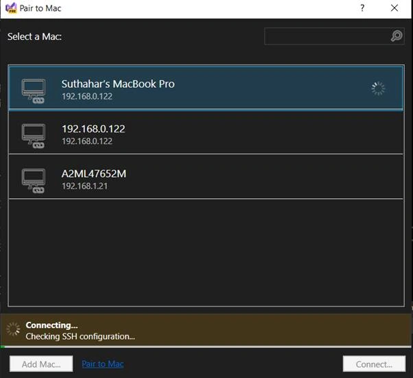 Pair to Mac M1 chip from Windows machine for MAUI iOS development using Visual Studio 2022 Preview 