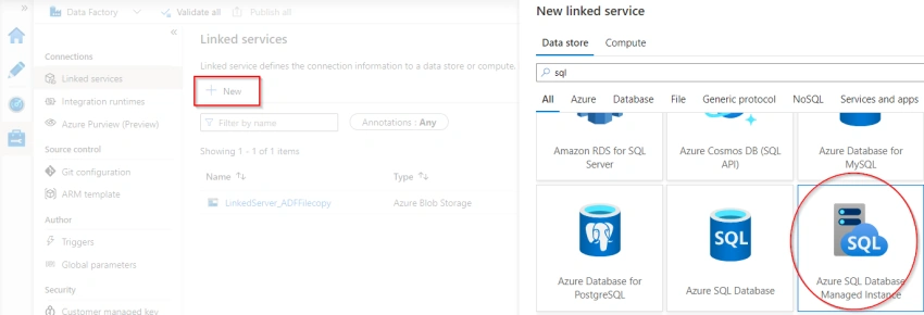 Parameterization in Azure Data Factory Linked Services