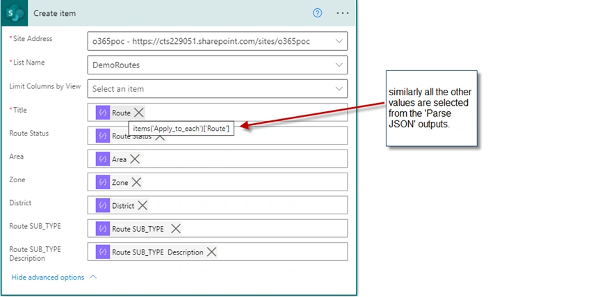 Parse CSV file using Power Automate