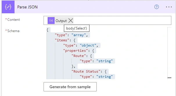 Parse JSON