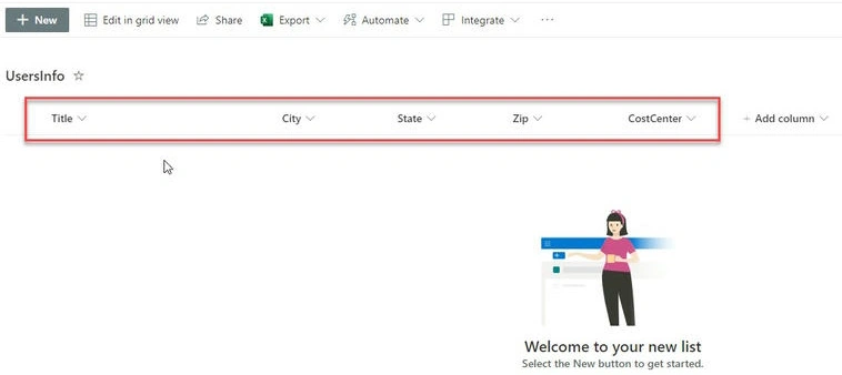 SharePoint list