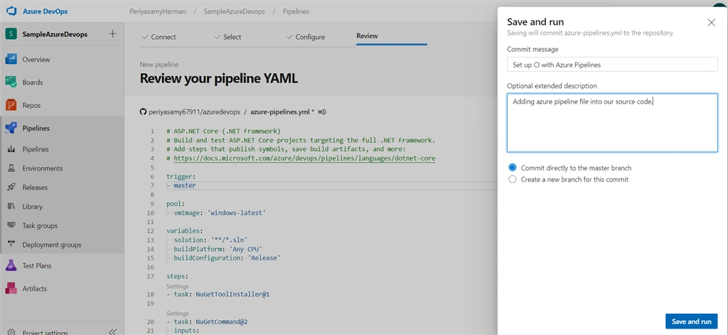 CI/CD Implementation For Simple Web Application Using Azure DevOps