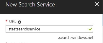 Create Azure Search Service