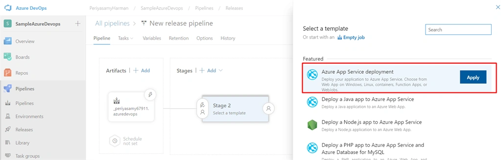 CI/CD Implementation For Simple Web Application Using Azure DevOps
