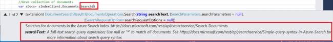 Searching The Index In Azure Portal And Implementation Using Visual Studio