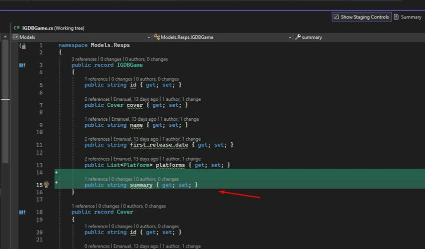 UIIGDBGame model