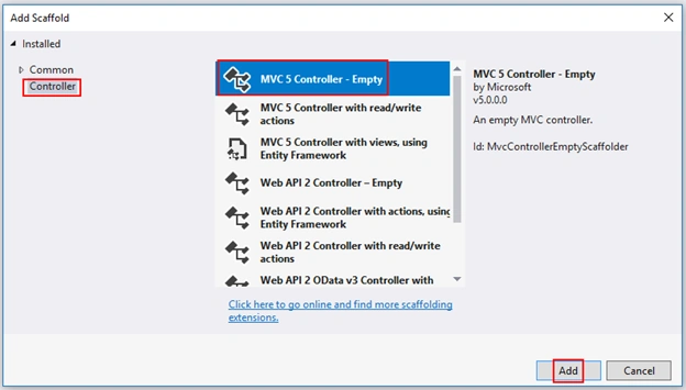 MVC 5 Controller