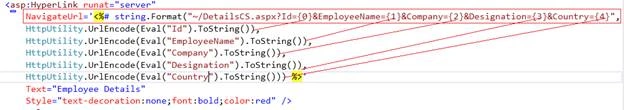 Passing Value Of Grid Row From Data Grid To Webpages Using Hyperlink In ASP.NET