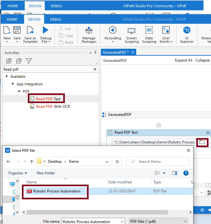 PDF To Text Automation Using UiPath Studio