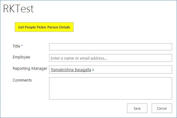 People Picker Field Actions In SharePoint Using JavaScript (JSOM)