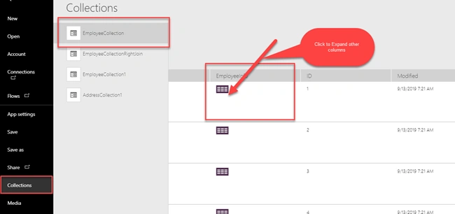Perform Join In PowerApps Collection
