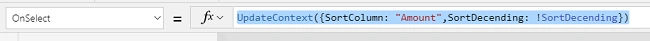 Perform Multiple Sort Operation In PowerApps Gallery Or Data Table Control