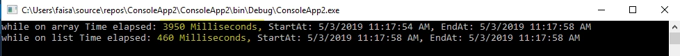 Performance Of The Loops In C#