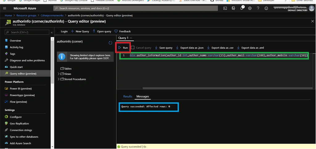 Performing CRUD Operations In Azure SQL Database