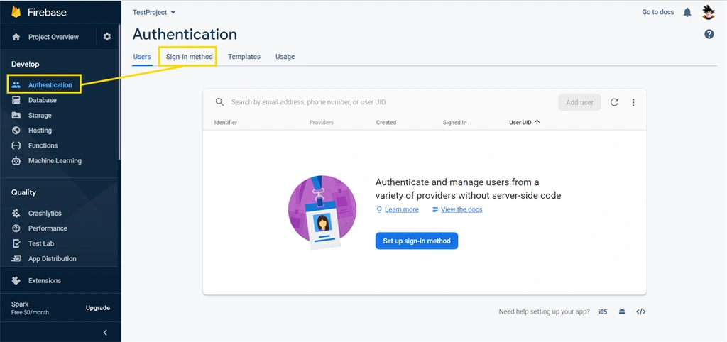 Phone Number Authentication Using Firebase