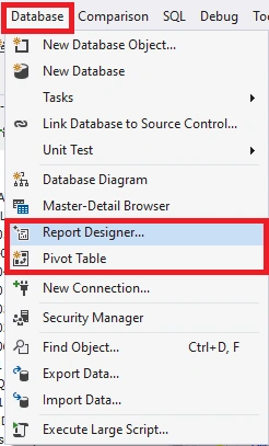Navigating to the user report functionality