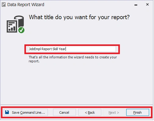 Specifying the report’s name