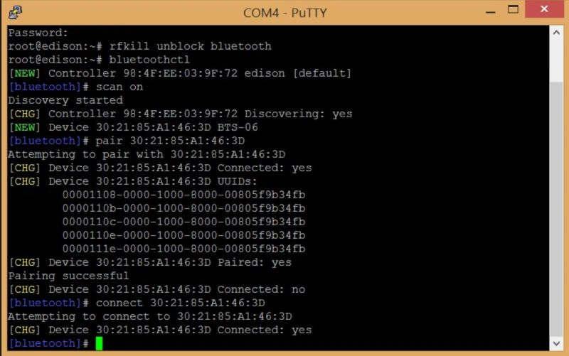 Command to connect