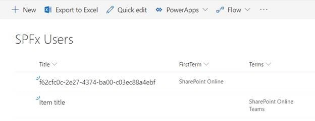 PnP Taxonomy Picker Control For SPFx