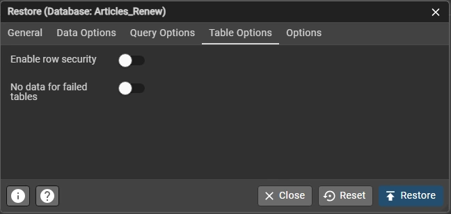 Restore Table Options Tab Image