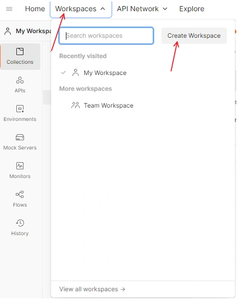 Postman - Create a Workspace