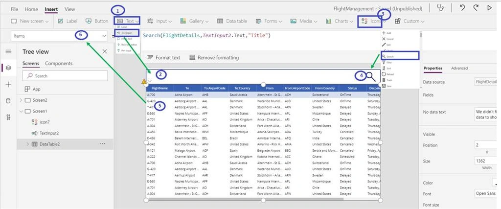 Power Apps - Build Search And Sorting To Column Header