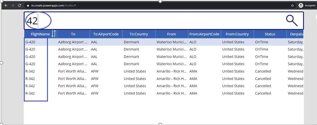 Power Apps - Build Search And Sorting To Column Header