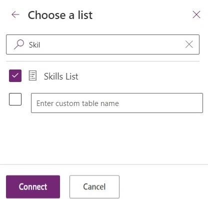 Choose list