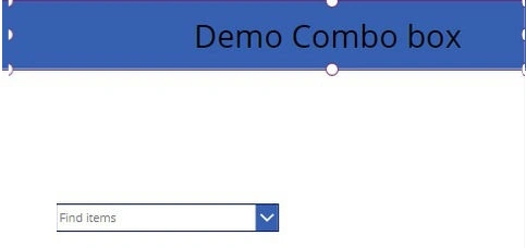 Demo combo box