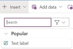 Text label
