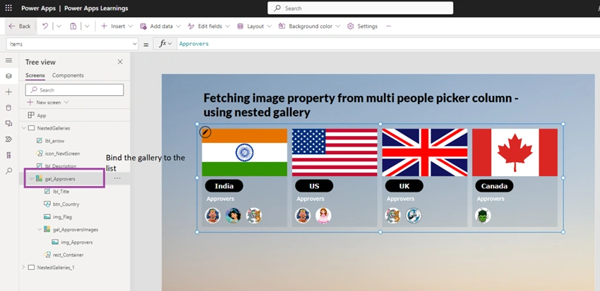 PowerApps Fetch Image Property From Multi People Picker Column