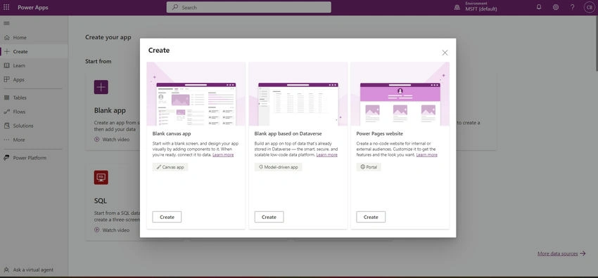 Create Microsoft Apps