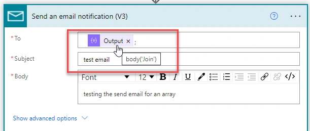 Send email notification