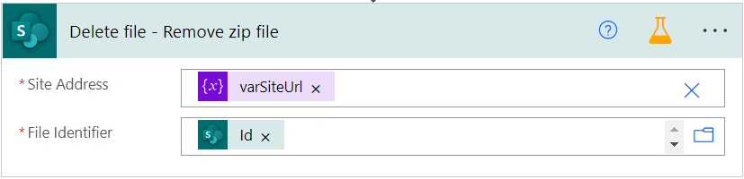 Power Automate: Unzip and upload SharePoint list attachments to Document library