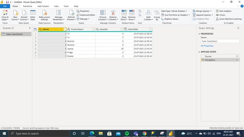 Power BI Basic Data Transformation Technique