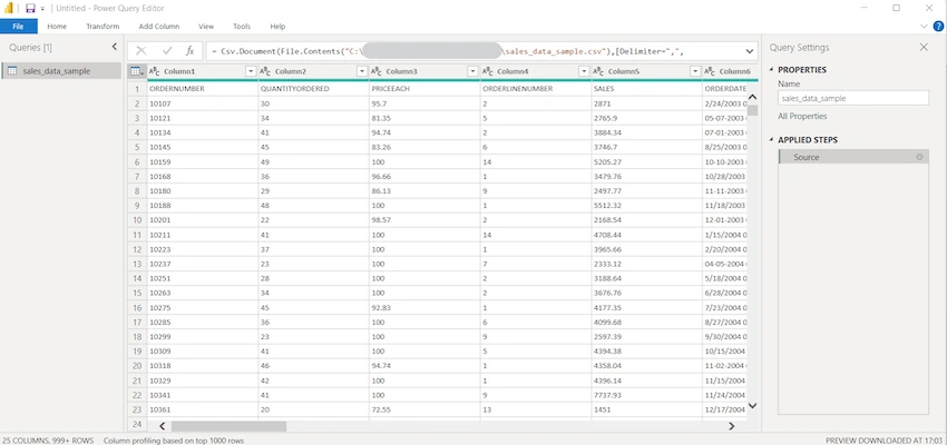 Power Query Features Related to Rows