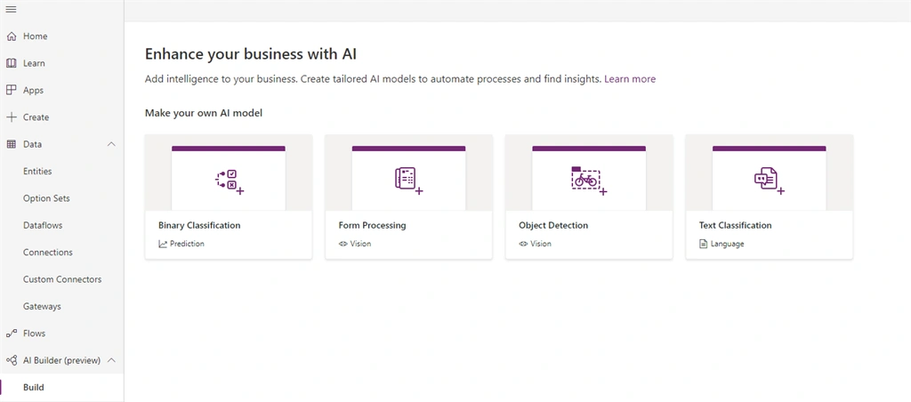 PowerApps AI - Text Classification