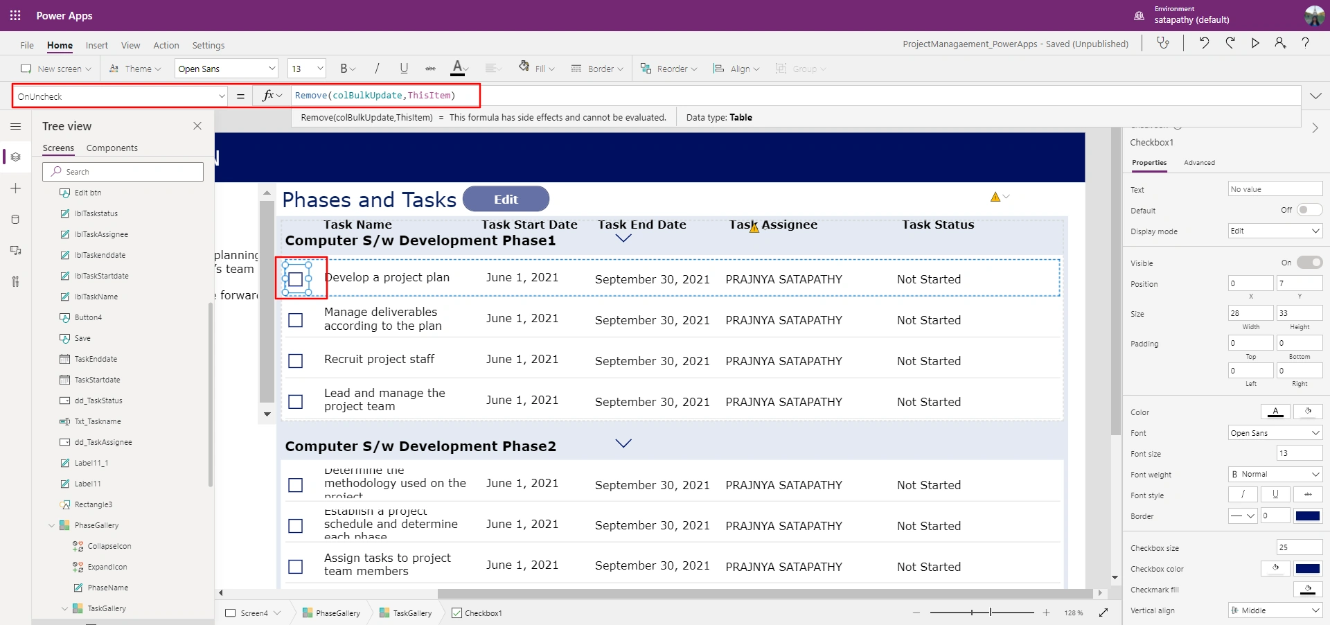 PowerApps Bulk Update Collection With Patch And Floating Concept Used For Screen Customization